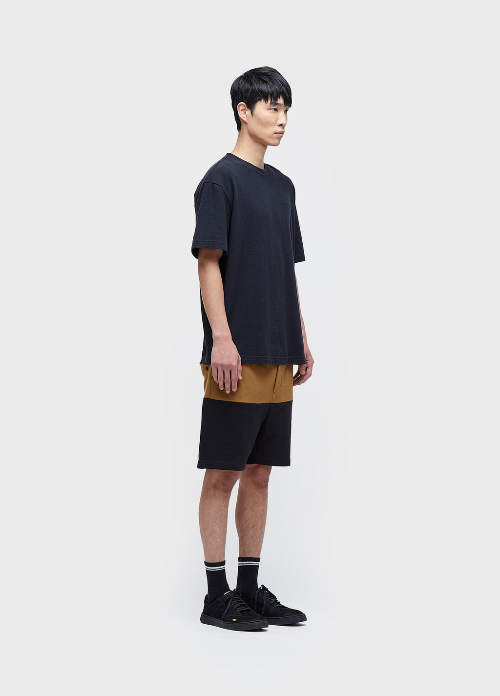 T-SHIRT WITH RECYCLED OVER YOKE SHORT SLEEVE