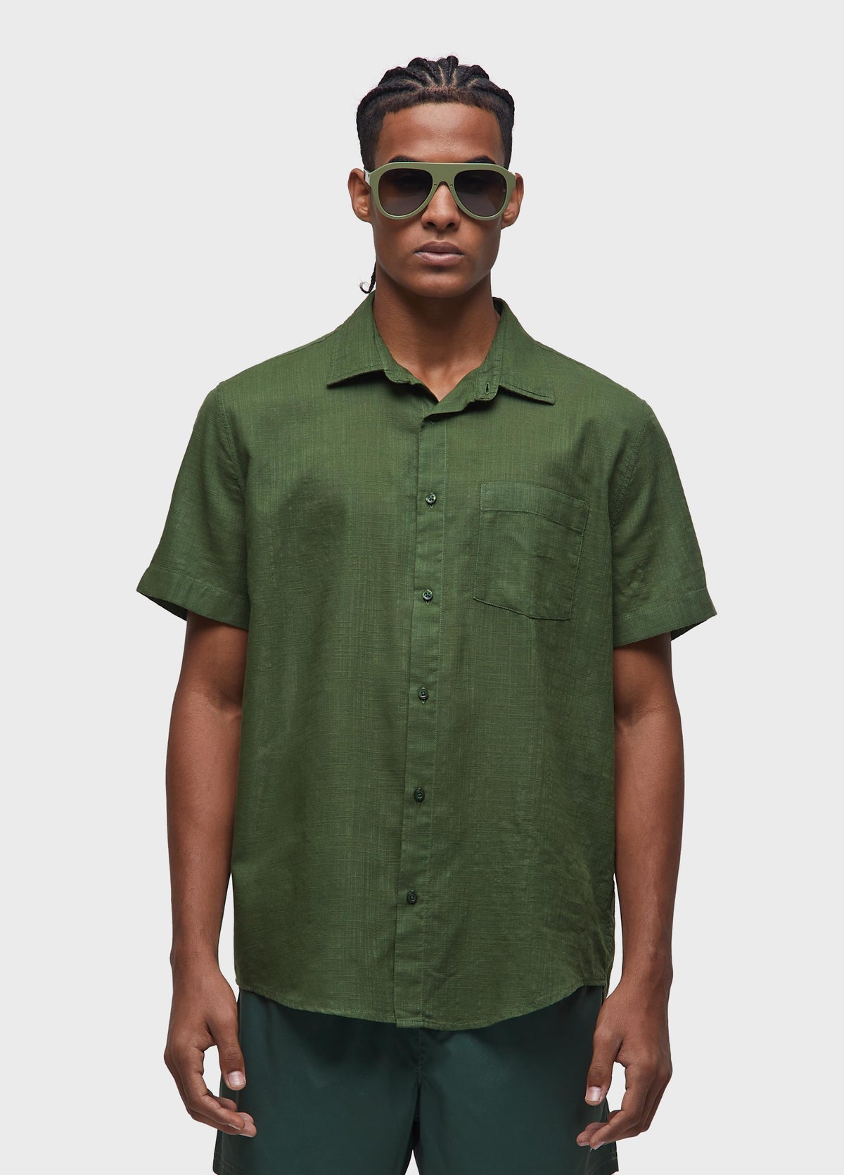 TEXTURED COLOR SS SHIRT
