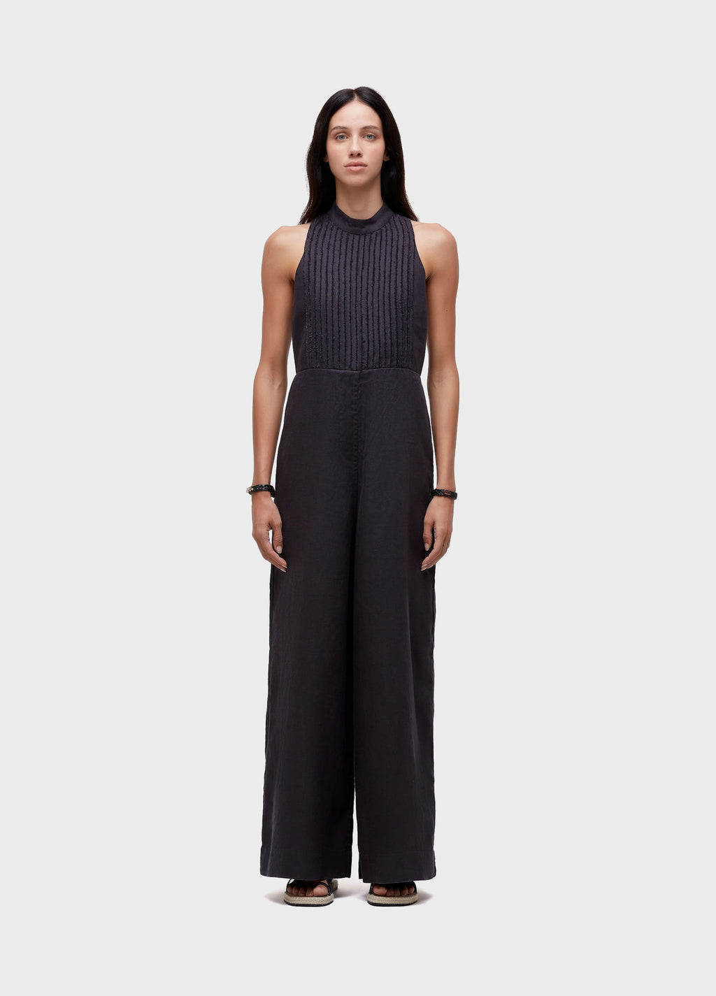 SLEEVELESS SMOKING BIAS JUMPSUIT