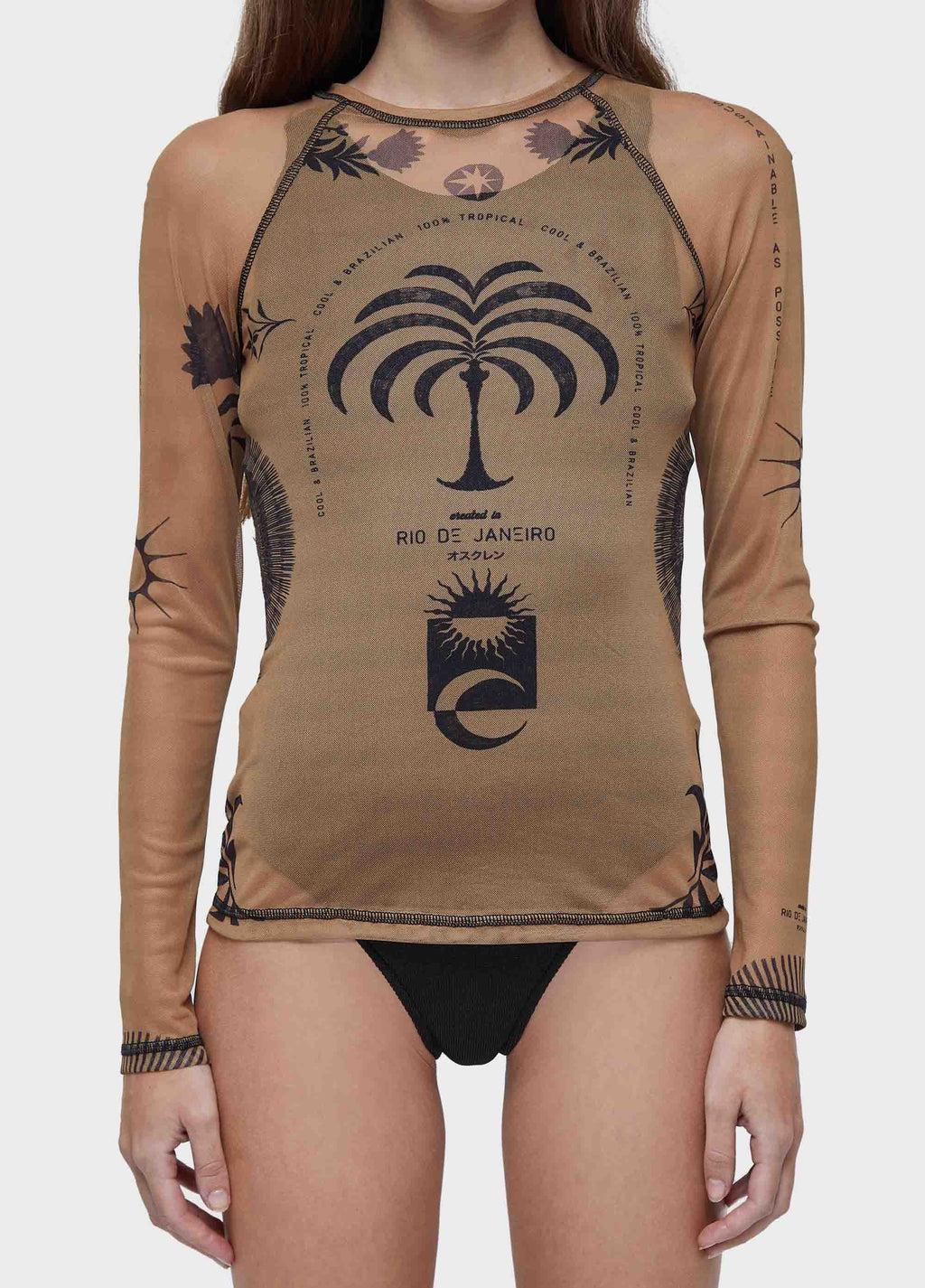 RIO TULLE LS BLOUSE