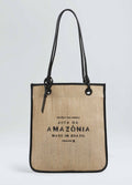 FLAT TOTE LEATHER JUTE ECO