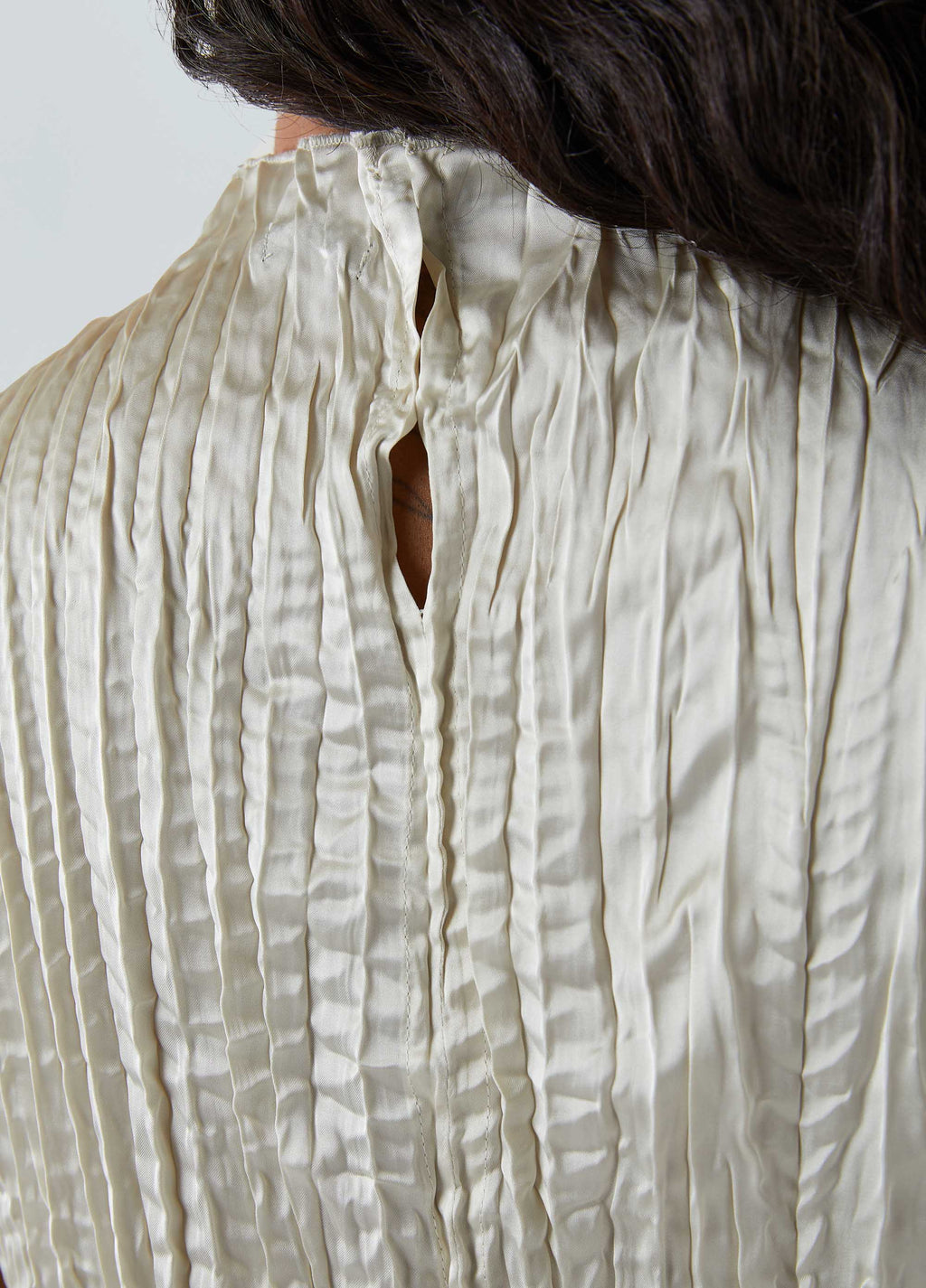 WRINKLED SATIN BLOUSE