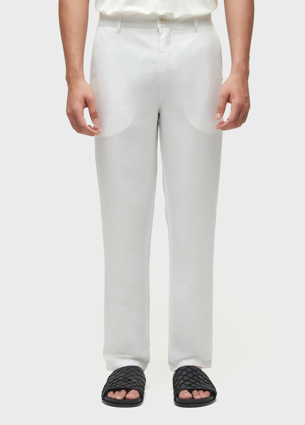 TAILORED FLOWY LINEN PANTS