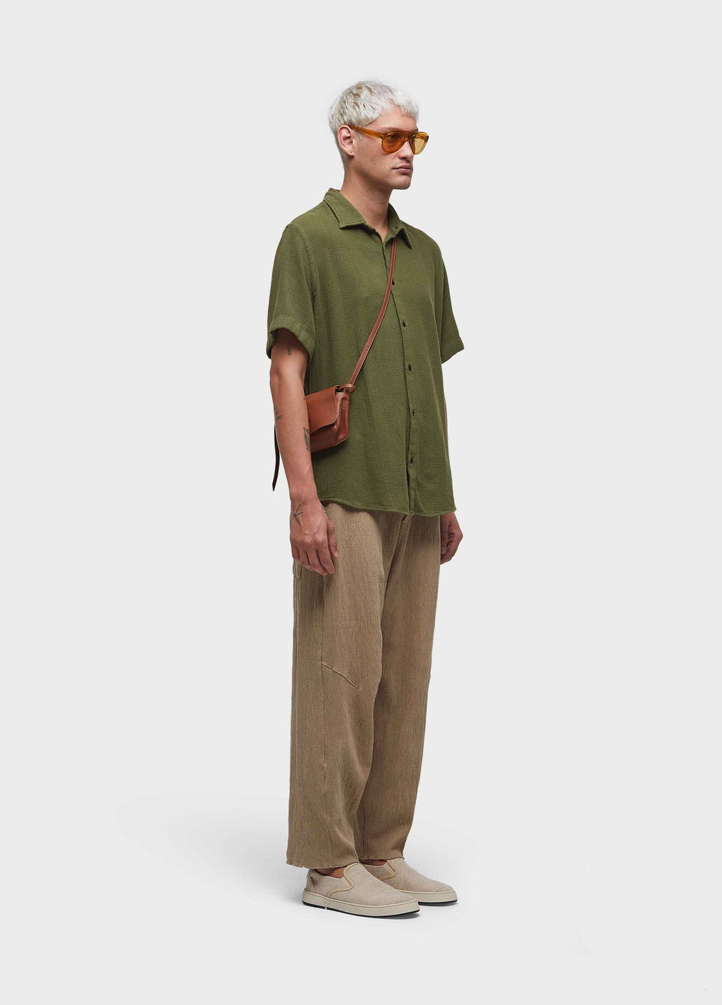 Camisa Crumple MC Verde Oliva – Osklen – foto 2