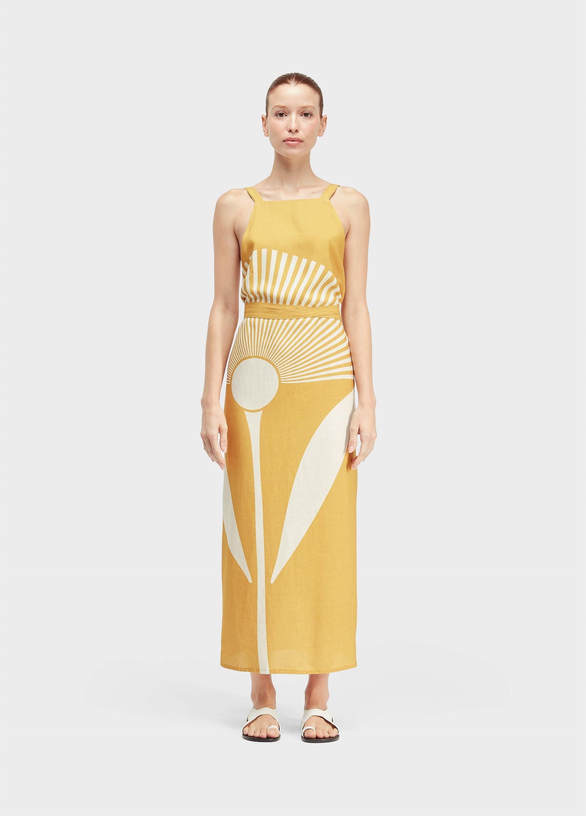 SUNFLOWER APRON DRESS