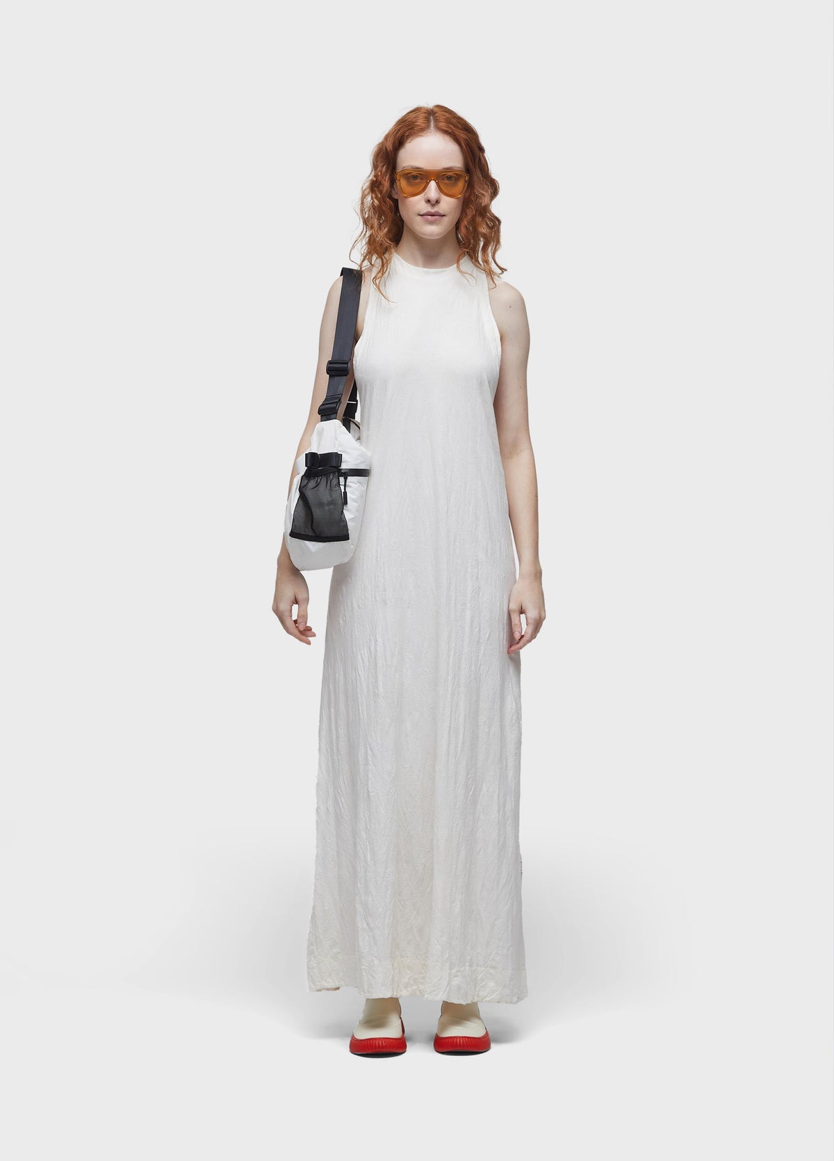 WRINKLED HALTER DRESS