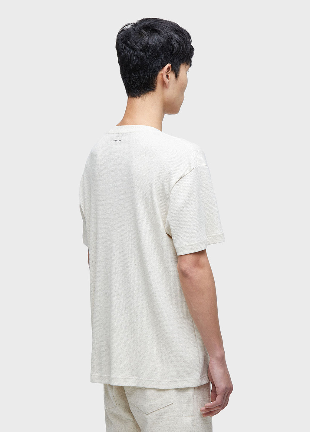 RIBBED JUTE SHORT-SLEEVED T-SHIRT