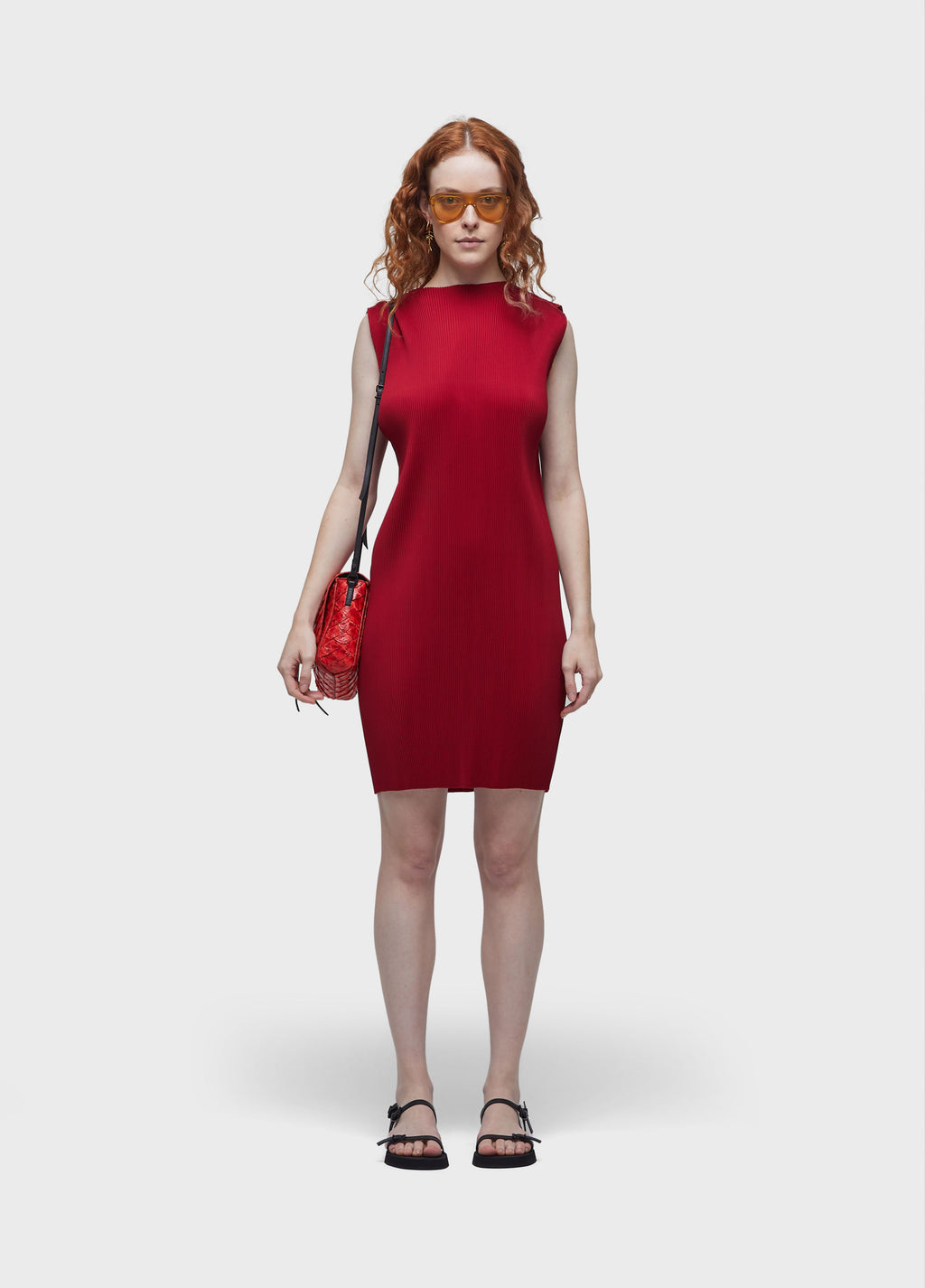 SHORT PLEATED DRESS