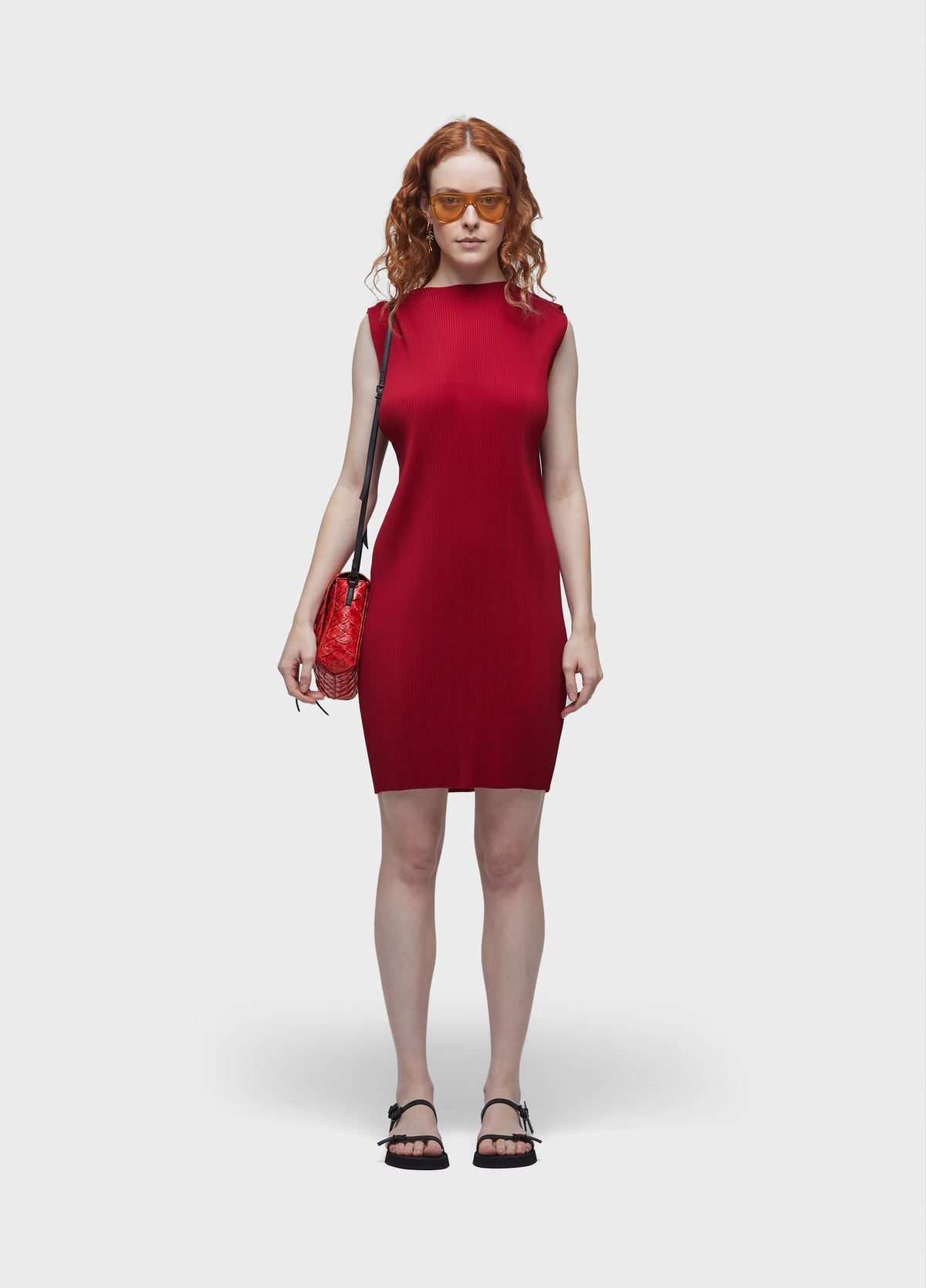 SHORT PLEATED DRESS