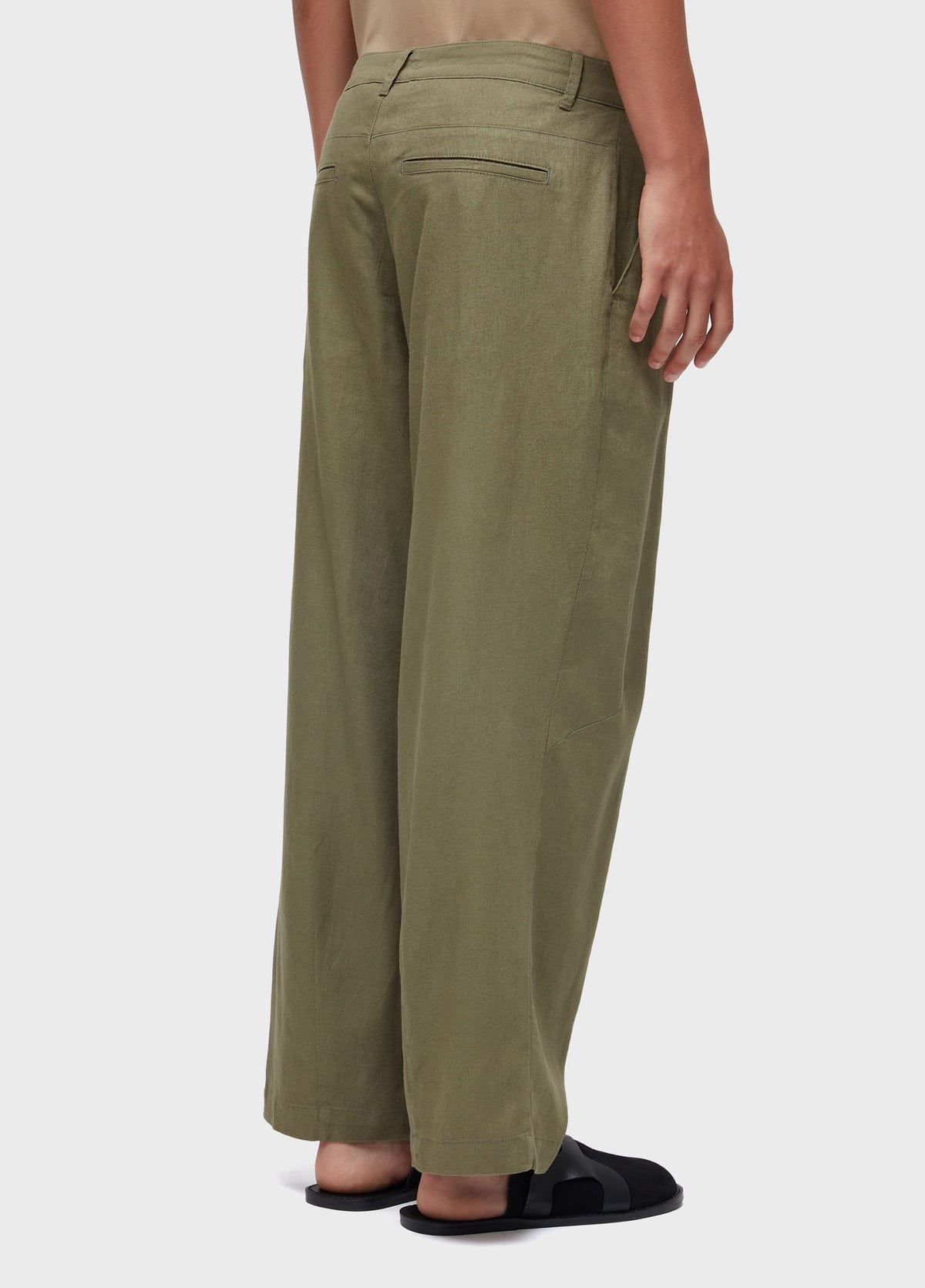 PALM ARABESQUE LINEN PANTS