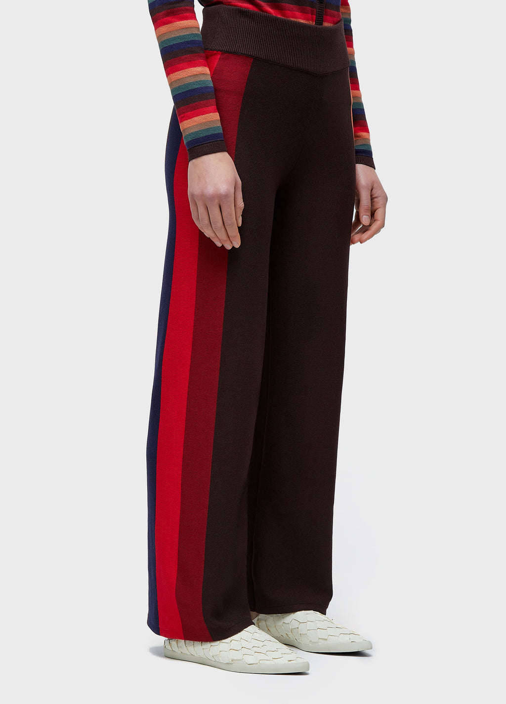 COLORFUL KNITTED STRIPES PANTS