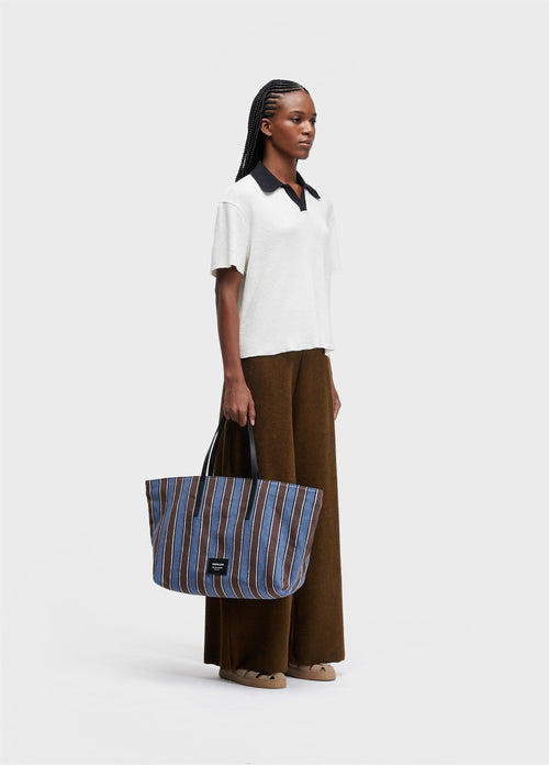 RIB KNIT OVERSIZED POLO SHIRT