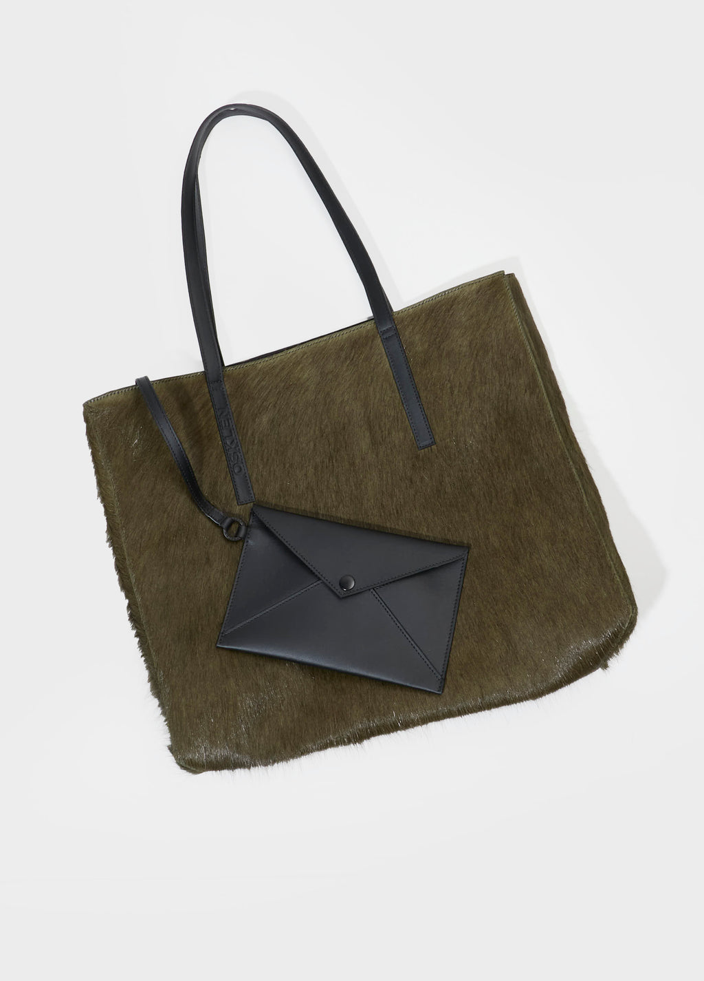 Bolsa Tote Ivy Pelo Forest Preto – Osklen – foto 3