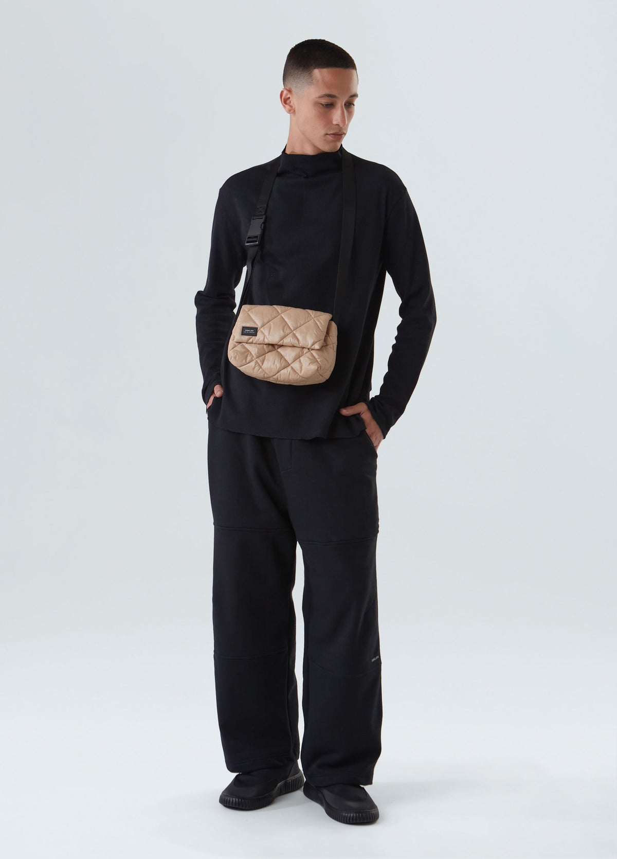 SMALL QUILTED NYLON CROSSBODY BAG