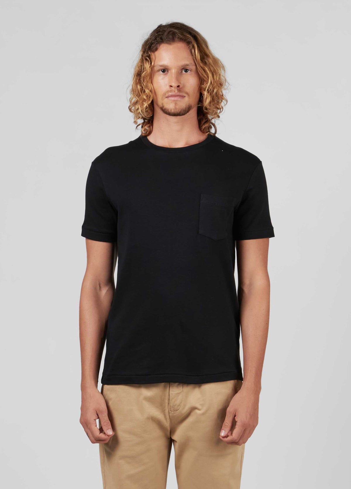 SUEDED BLACK T-SHIRT