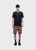 OVERSIZED STRIPED CASUAL BERMUDA SHORTS