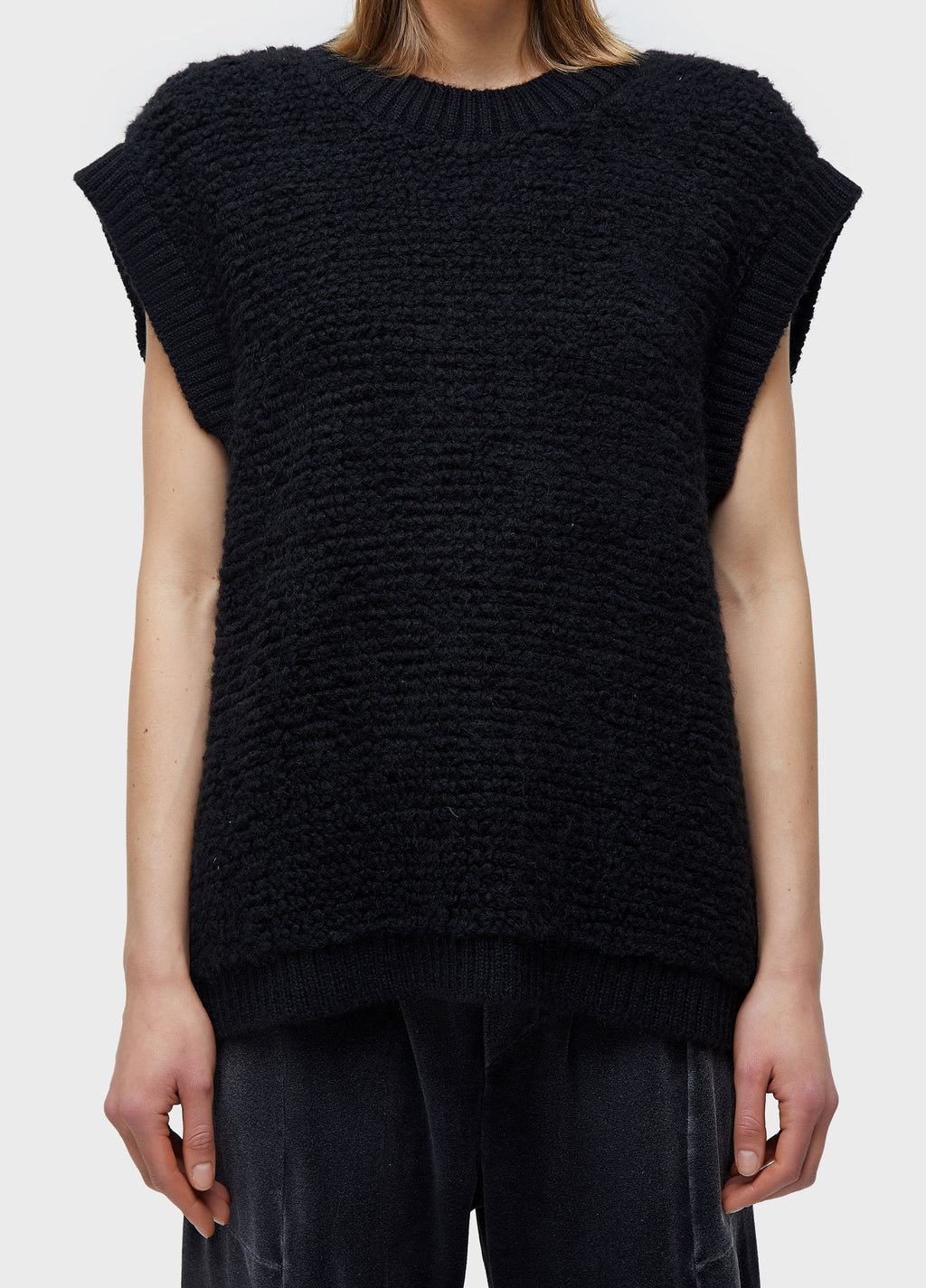 FURRY KNIT VEST