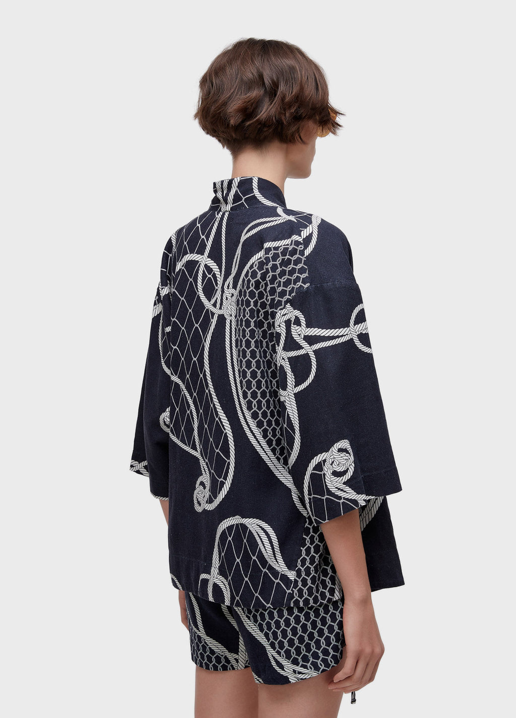 Kimono ML Knot Blue Azul/Off-White – Osklen – foto 5