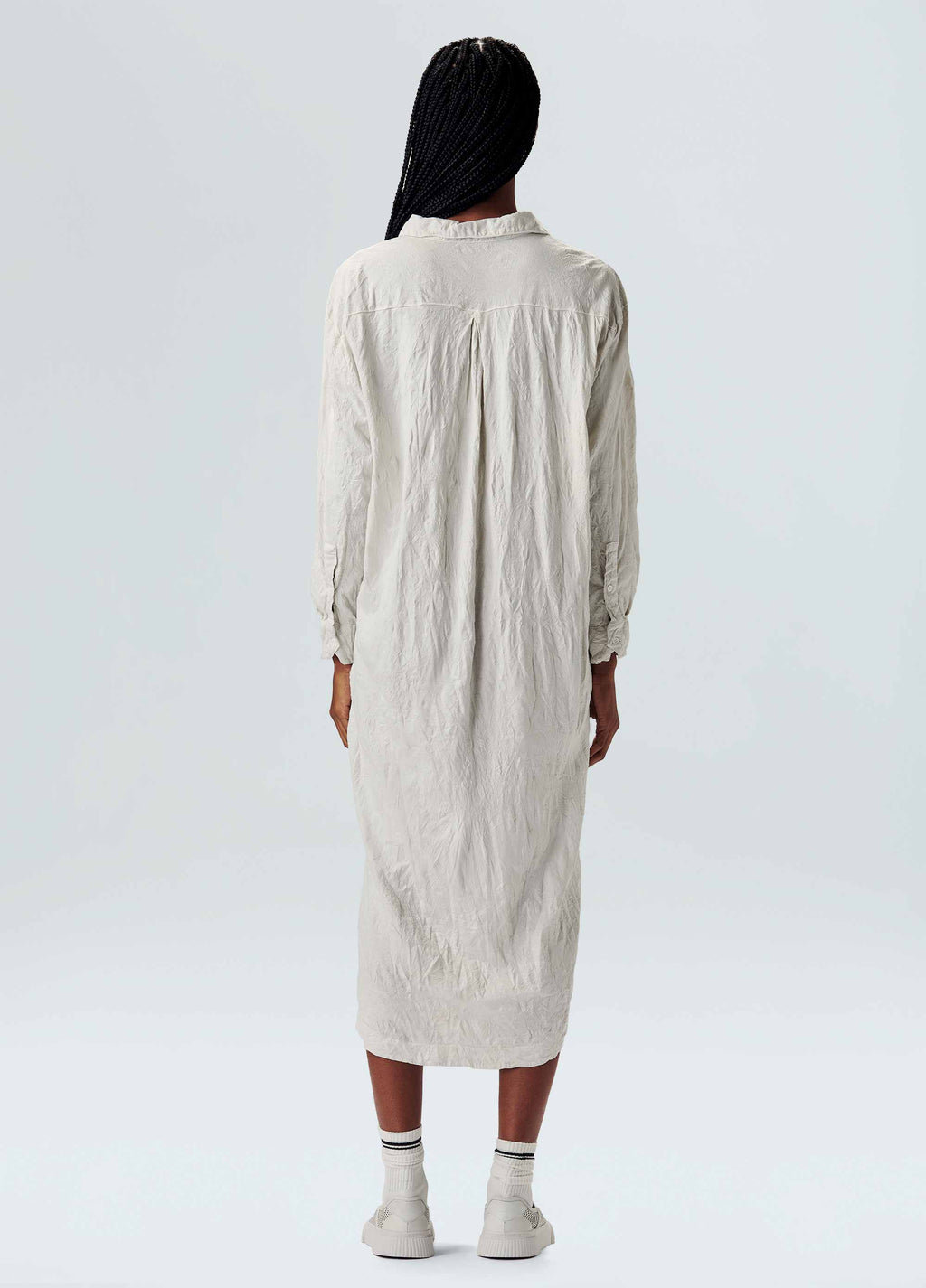 CASUAL CRINKLED SHIRT DRESS