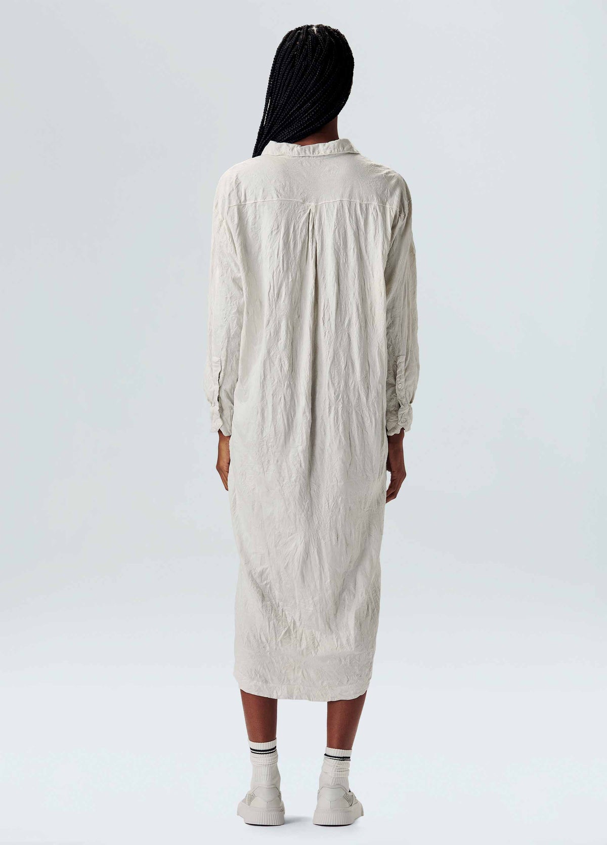 CASUAL CRINKLED SHIRT DRESS