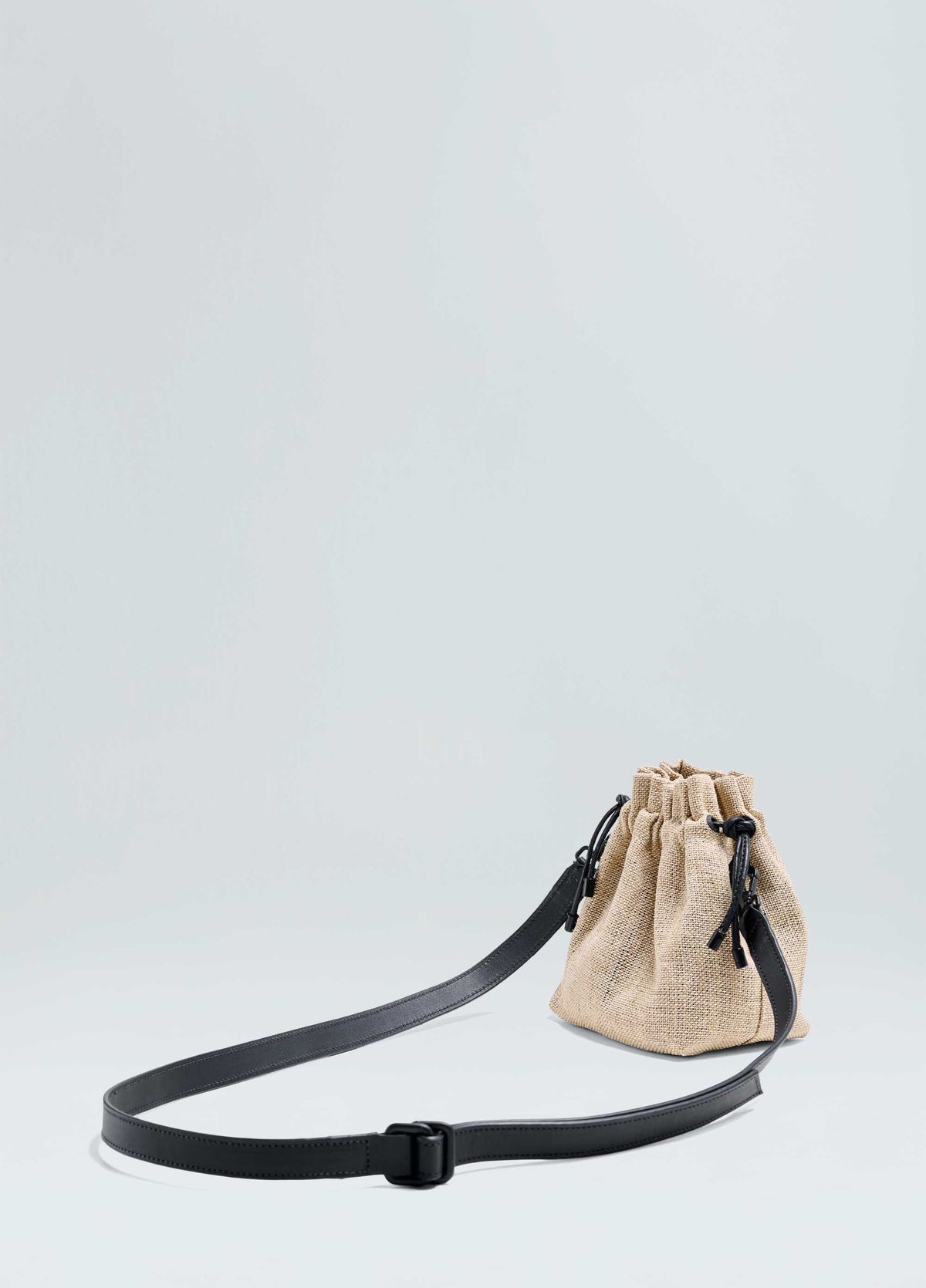 SMALL JUTE DRAWSTRING BAG
