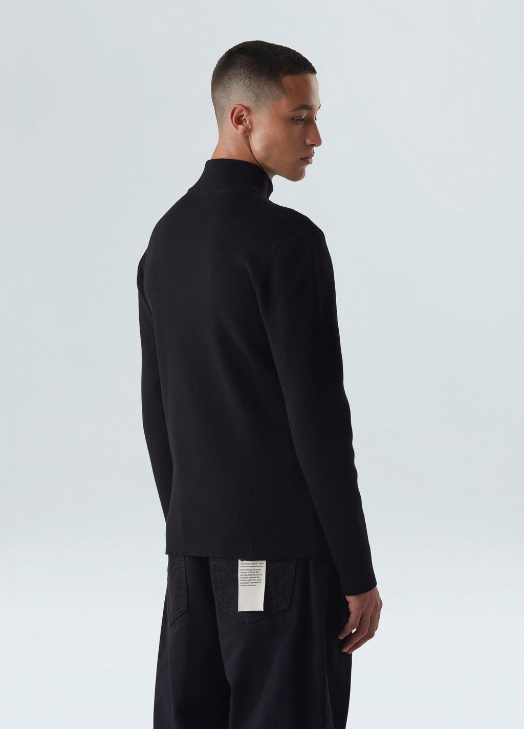 COTTON KNITTED ZIPPED SWEATER