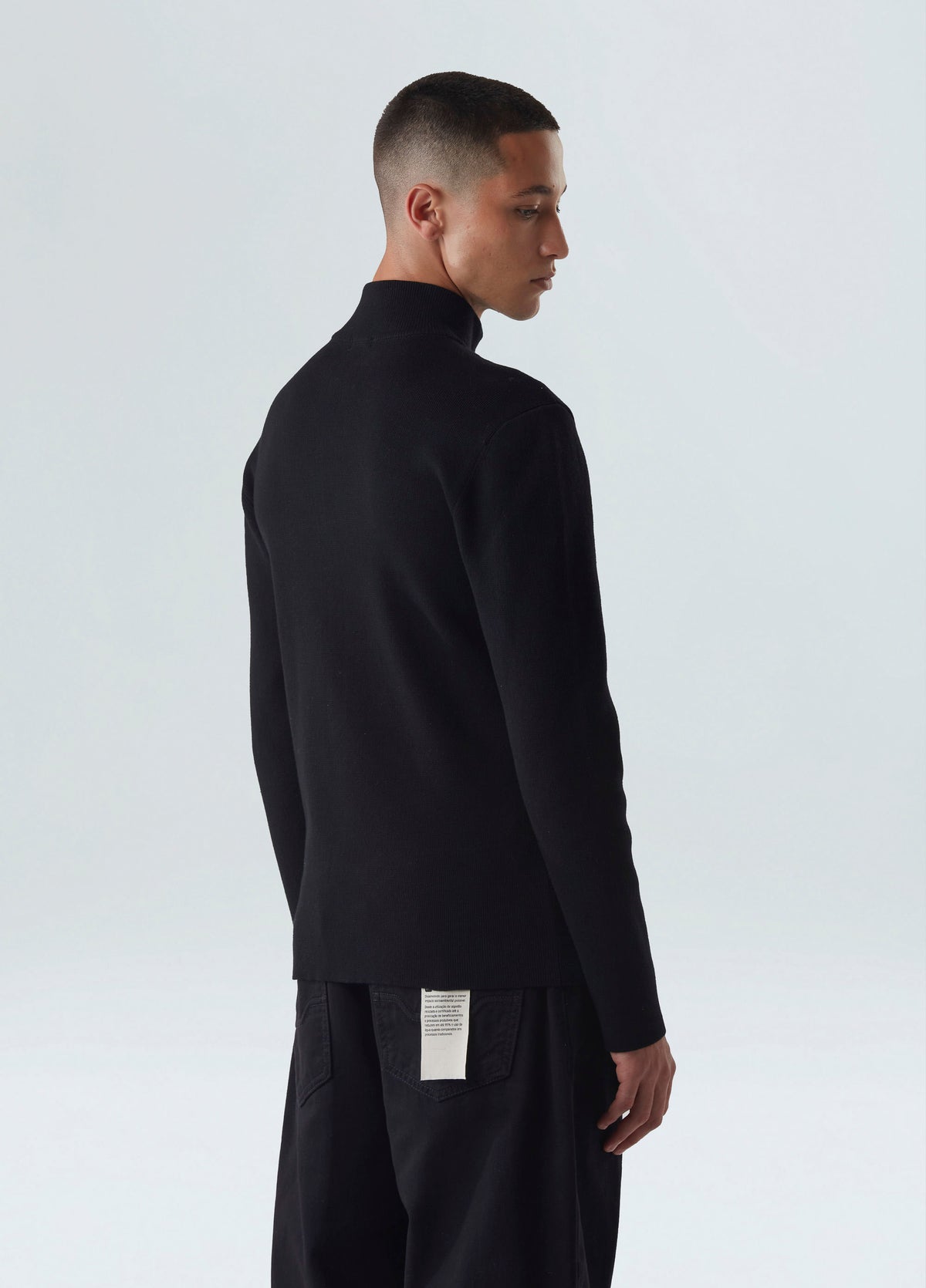 COTTON KNITTED ZIPPED SWEATER