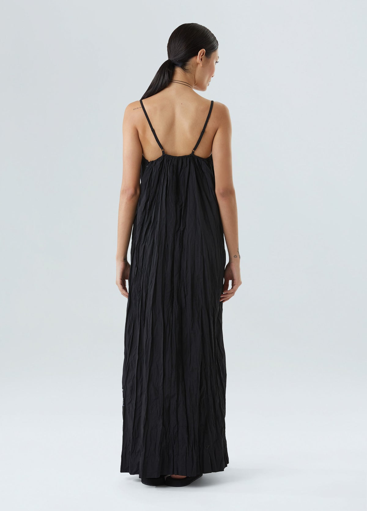 PLEATED MIDI DRESS