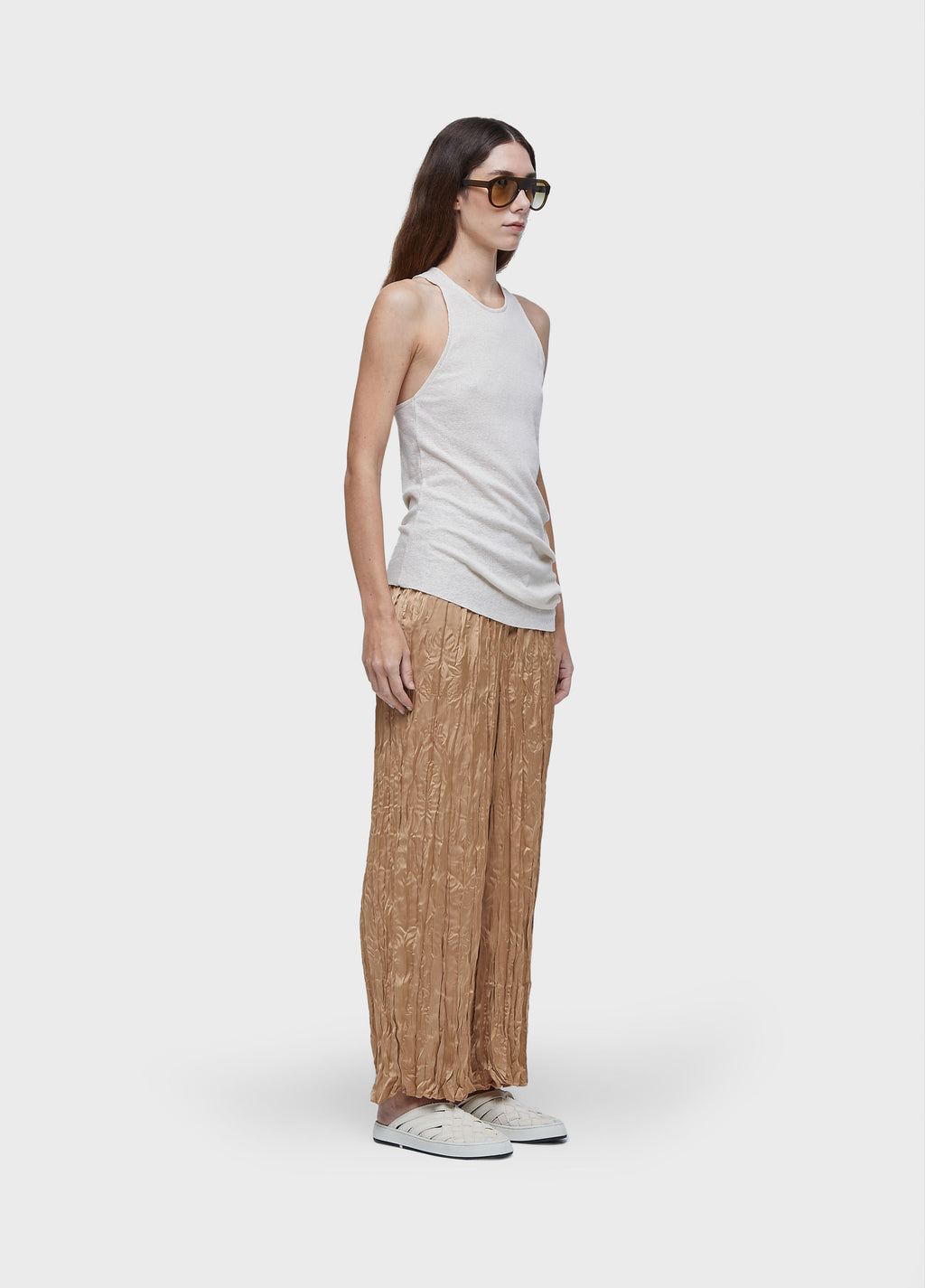 LIGHT RIBBED ASYMMETRIC TANK TOP