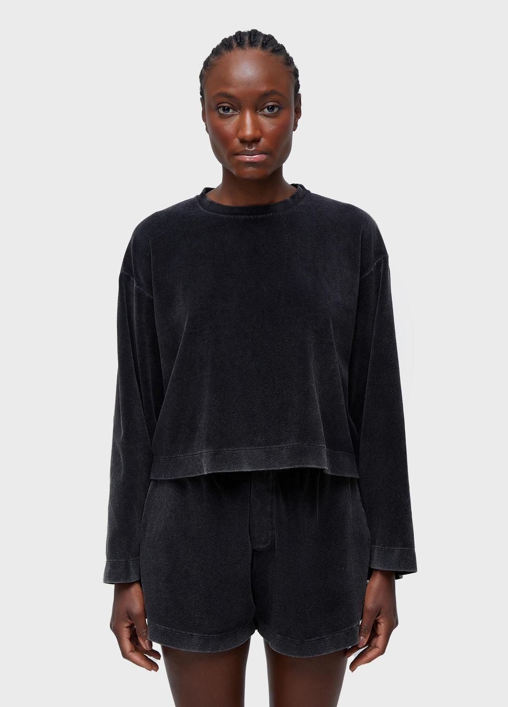 MARBLE PLUSH LONG SLEEVE TOP