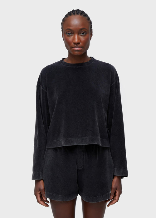 MARBLE PLUSH LONG SLEEVE TOP
