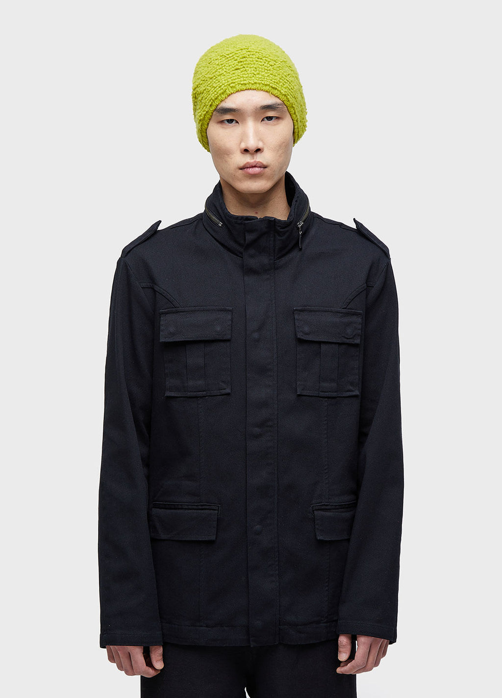 HIGH COLLAR POCKET PARKA