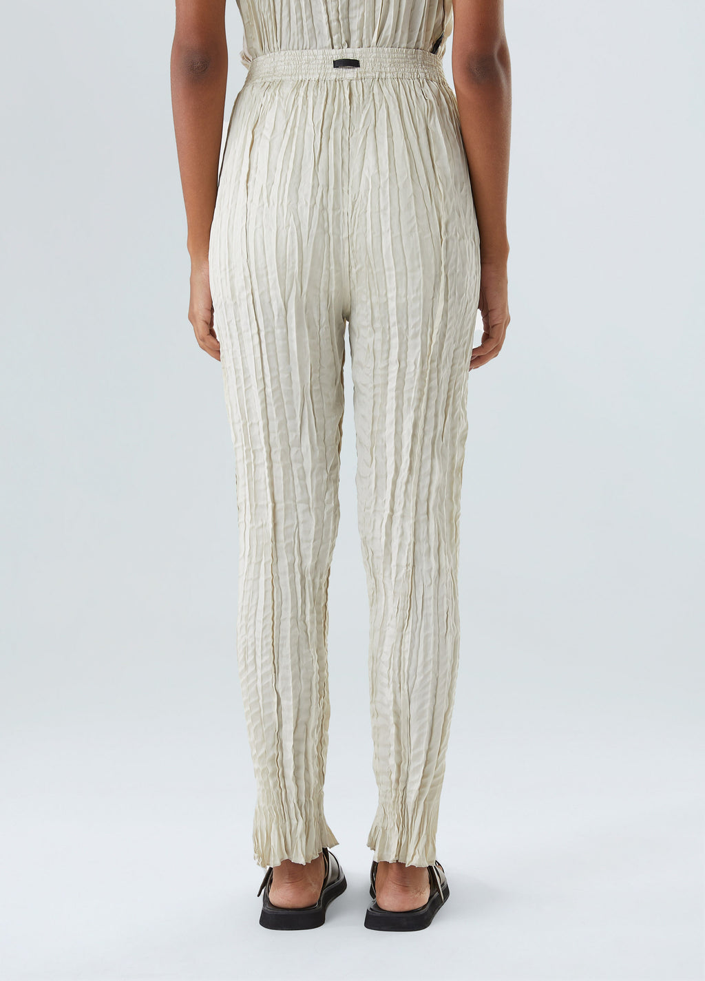 WRINKLED SATIN PANTS