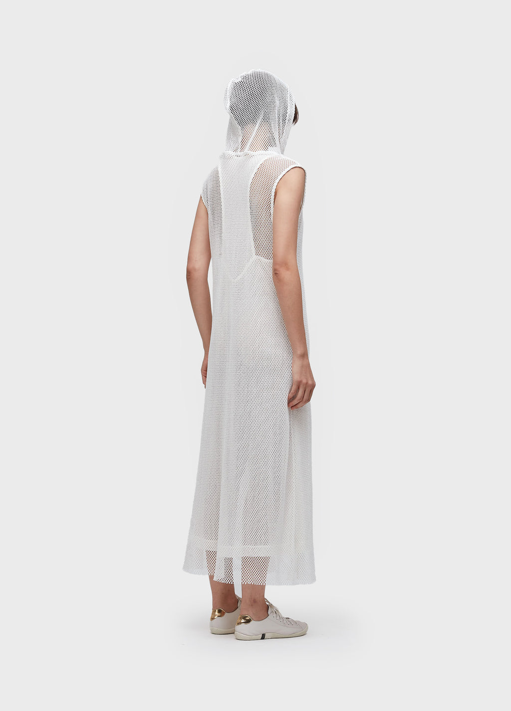 MESH LAYERED SLEEVELESS DRESS