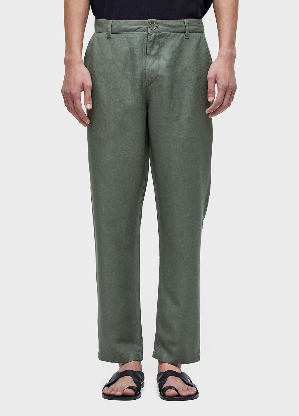 FLUID LINEN TAILORED TROUSERS