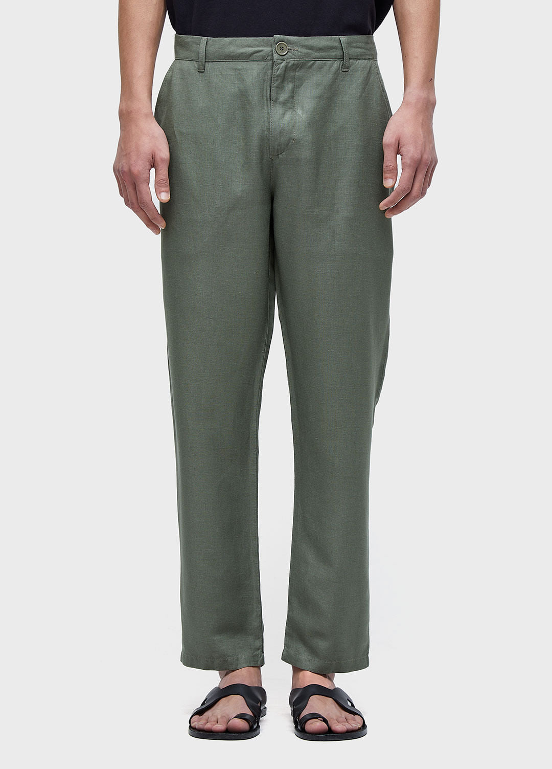 FLUID LINEN TAILORED TROUSERS