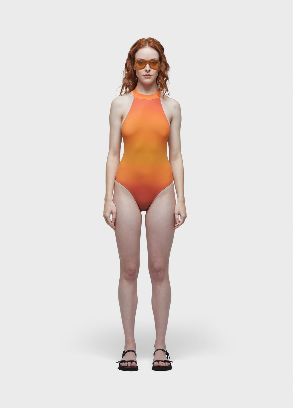 SUNSET HALTER ONE-PIECE SWIMSUIT