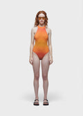 SUNSET HALTER ONE-PIECE SWIMSUIT