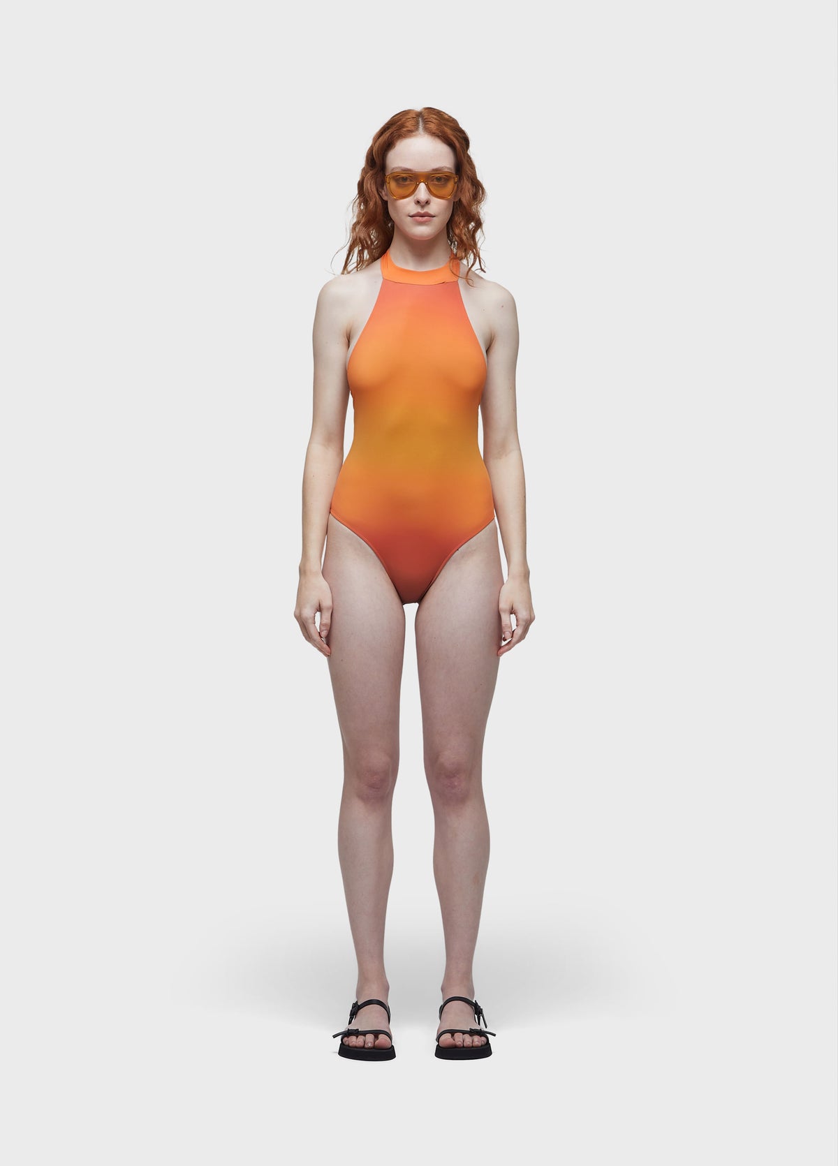 SUNSET HALTER ONE-PIECE SWIMSUIT