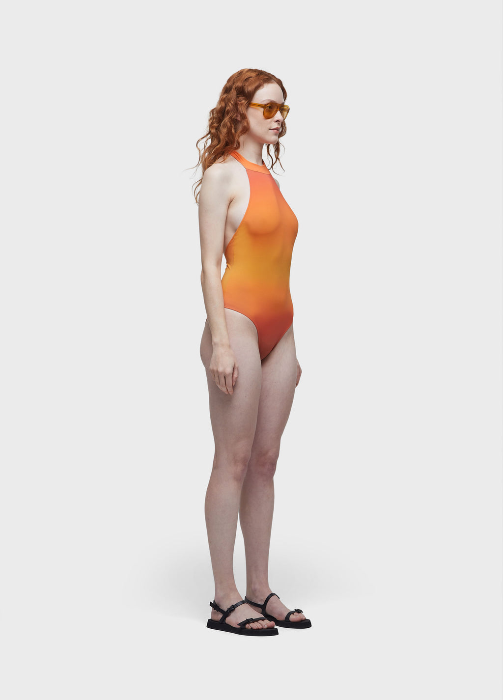 SUNSET HALTER ONE-PIECE SWIMSUIT