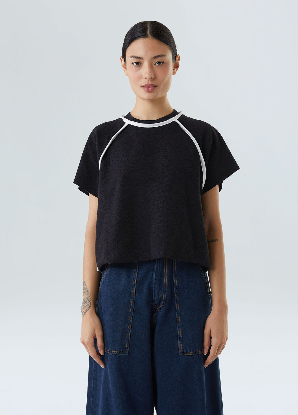 DOUBLE-FACED BIAS SWEATSHIRT