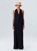 V-NECK LINEN JUMPSUIT
