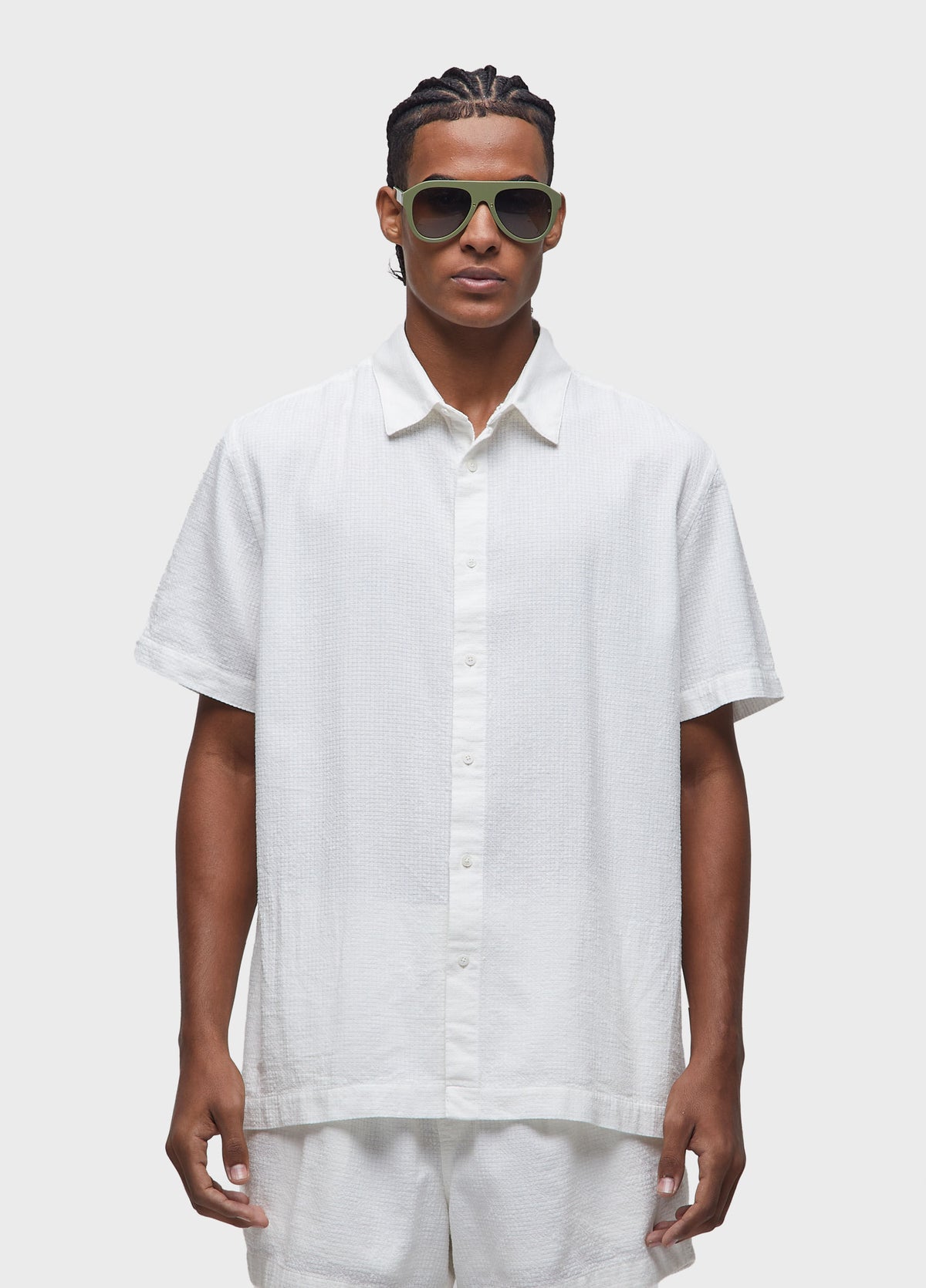COTTON WEAVE SS SHIRT