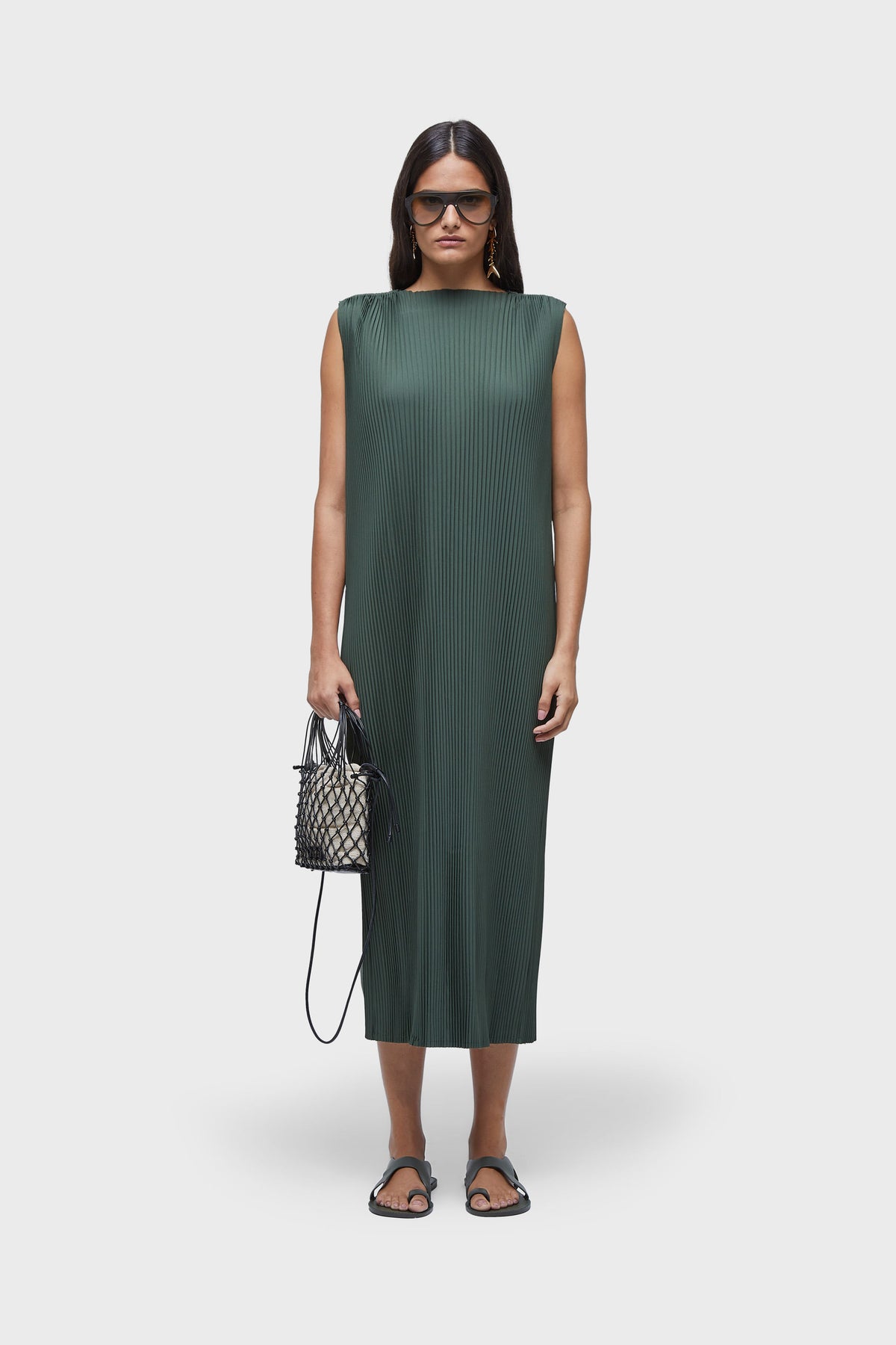 LONG PLEATED DRESS