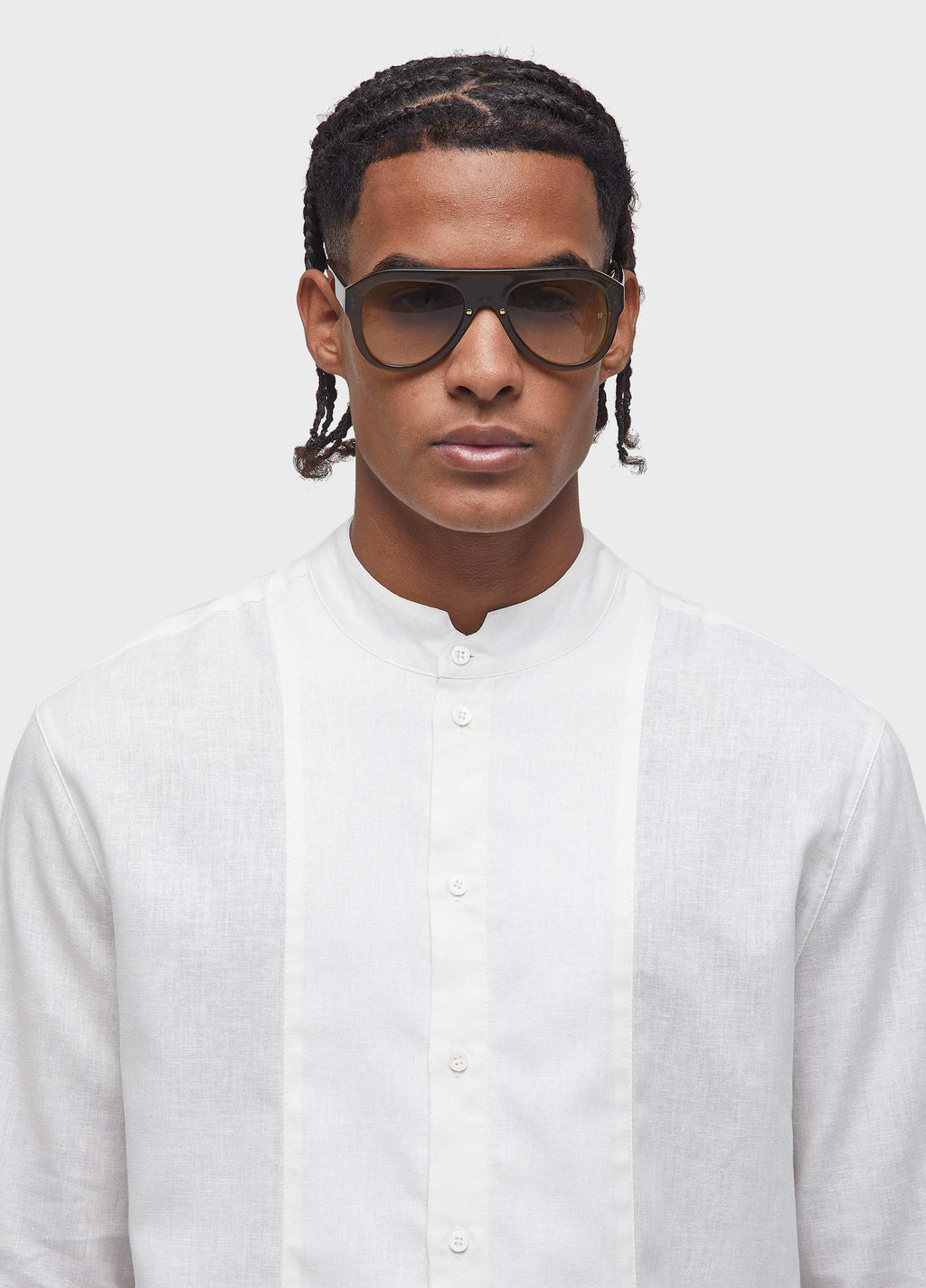 COTTON TUXEDO SHIRT LS