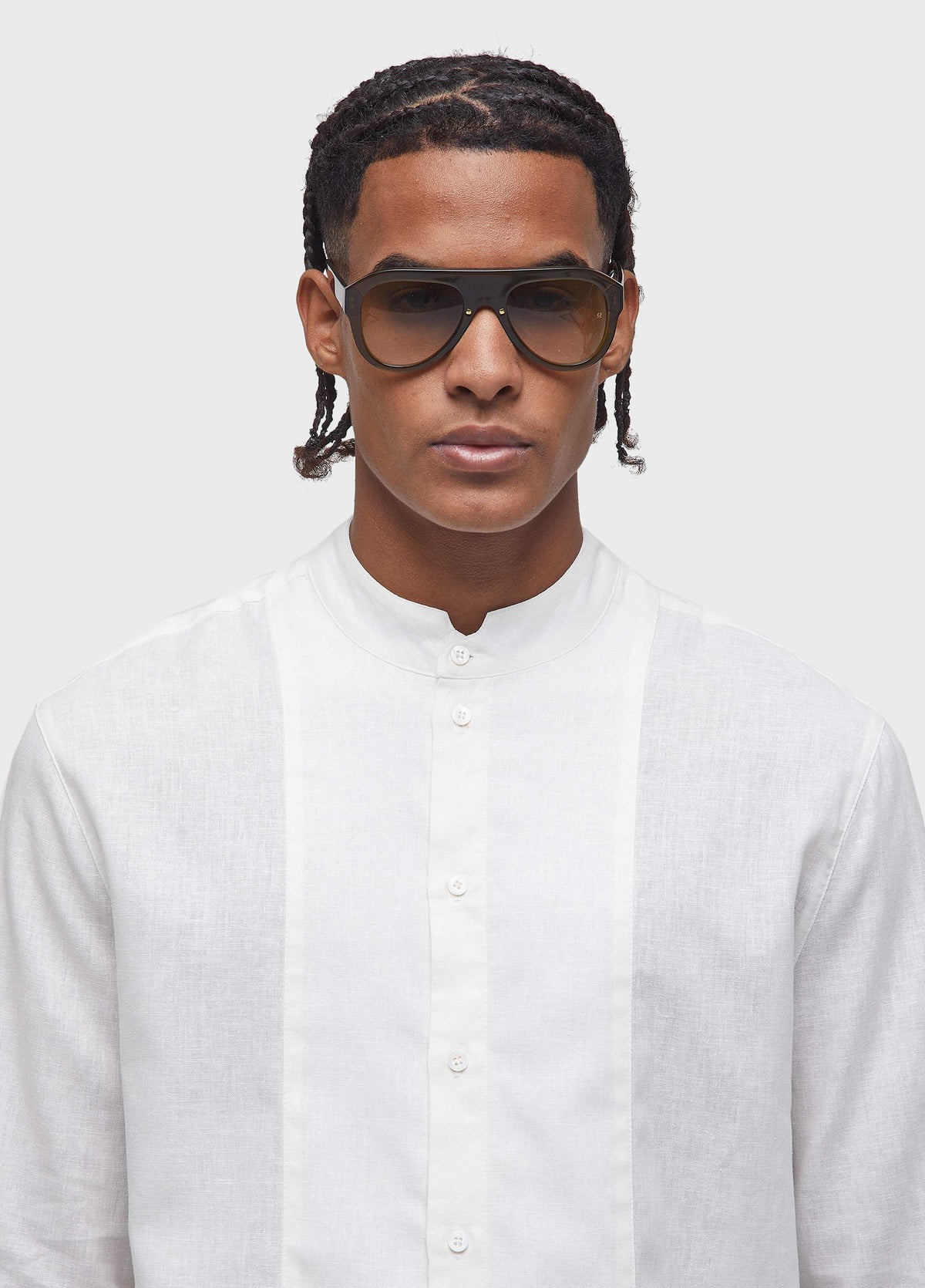 COTTON TUXEDO SHIRT LS