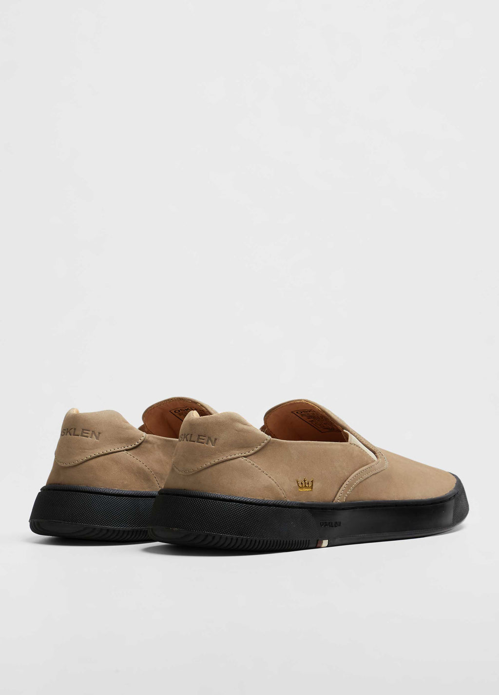 BOSSANOVA NUBUCK BLACK SOLE SNEAKERS M