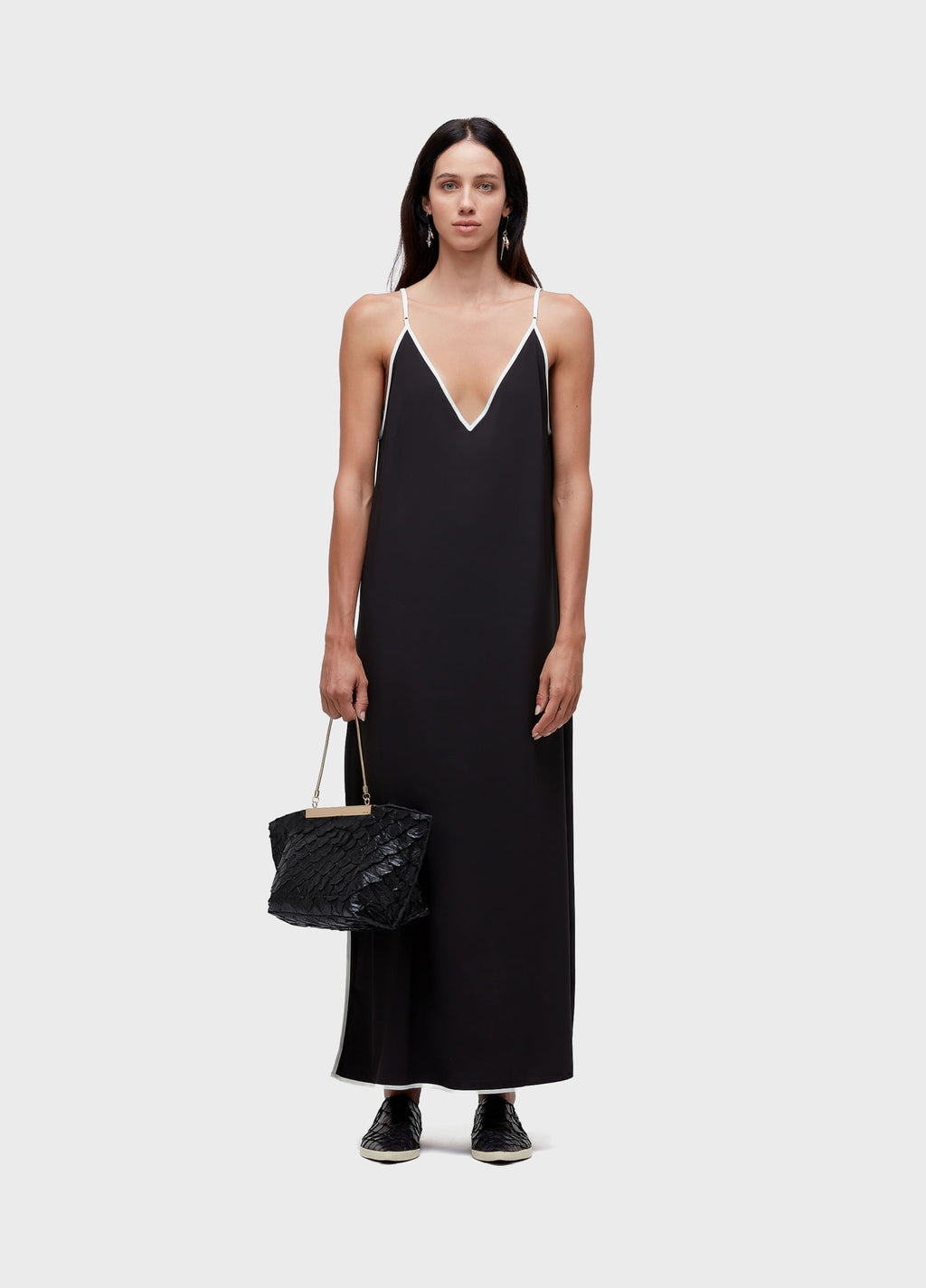 BIAS CUT SUPERLIGHT LONG-STRAP DRESS