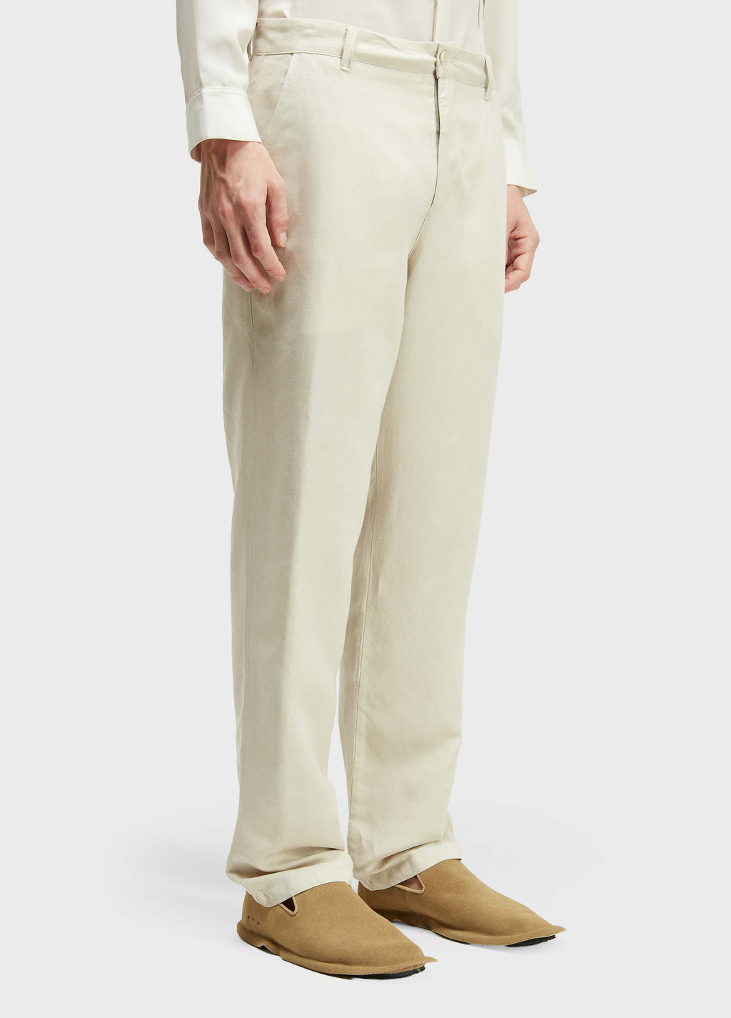 FLUID TAILORED LINEN TROUSERS