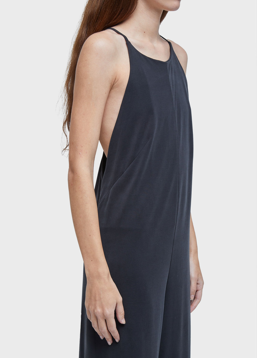 WASHED TOUCH RACERBACK JUMPSUIT